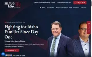 Skaug Law Idaho's Injury Lawyers website