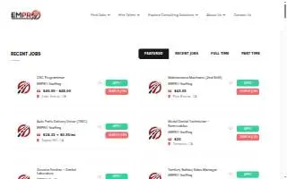 Empro Employer Solutions website