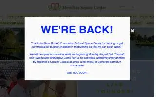 Meridian Senior Center website