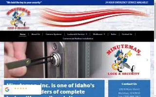 Minuteman Lock & Security website