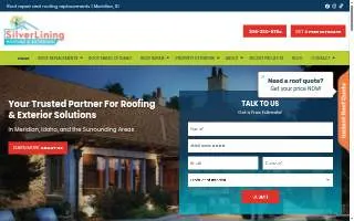 Silver Lining Roofing & Exteriors website