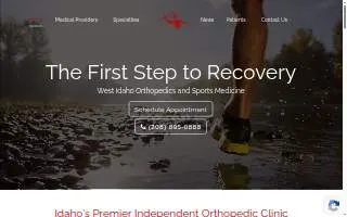 West Idaho Orthopedics & Sports Medicine - Meridian website