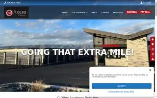 Axess Self Storage website