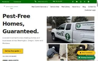 Pointe Pest Control - Coeur d'Alene website