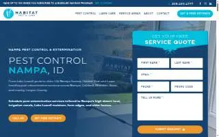 Habitat Pest & Lawn - Nampa website