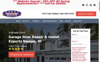 Haney Door Service website
