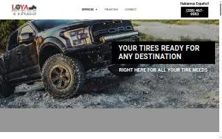 Loya Tires & Wheels website