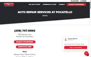 Commercial Tire of Pocatello website
