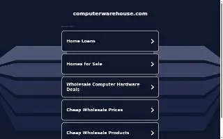 Computer Warehouse website