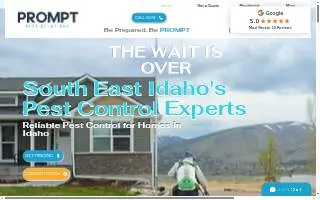 Prompt Pest Solutions website