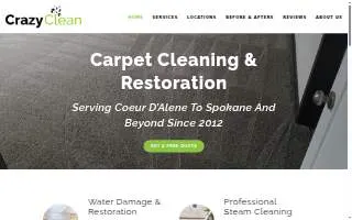 Crazy Clean Carpet Cleaning And Restoration website