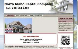 North Idaho Rental Co website