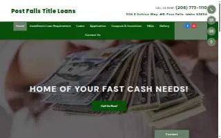 Post Falls Title Loans website