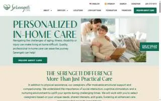 Serengeti Care of Post Falls website