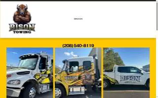 Bison Towing website