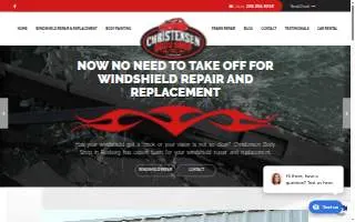 Christensen Body Shop website
