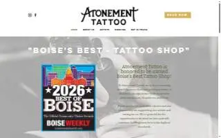 Atonement Tattoo Studio website