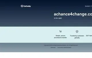 A Chance 4 Change website