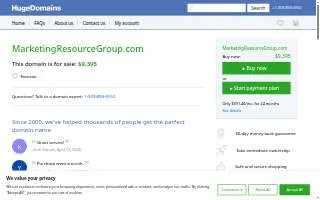 Marketing Resource Group website