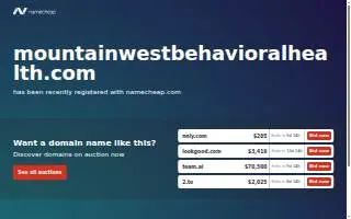 Mountain West Behavioral Health website