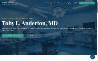 Toby Anderton, MD, Orthopedic Surgeon website