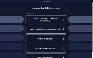 a-Adams School of Driving website