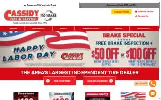 Cassidy Tire and Service of Addison website