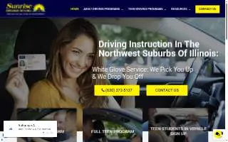 Sunrise Driving School of Addison website