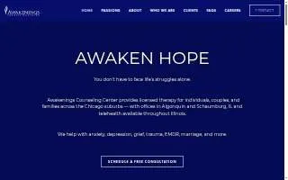 Awakenings Counseling Center website