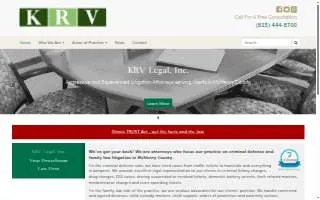 KRV Legal of Algonquin website