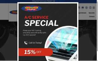 Mastertek Auto Repair website