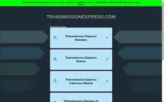 Transmission Express of Algonquin website