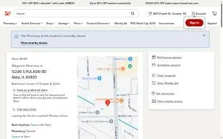 Walgreens Pharmacy of Alsip website