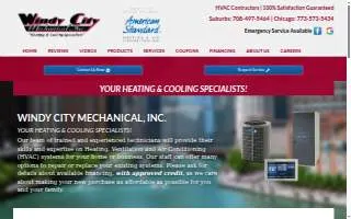 Windy City Mechanical, INC. website