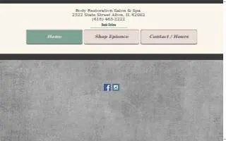 Body Restoration Salon & Spa website