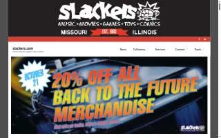 Slackers Music, Movies, Games, Toys & Comics website