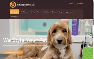 Dirty Dog Grooming Spa website