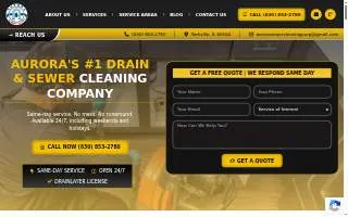 Aurora Sewer Cleaning Corp website
