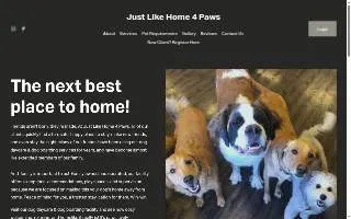 Just Like Home 4 Paws website