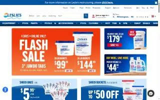 Leslie's Pool Supplies of Aurora website