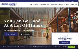 Barton Staffing Solutions website