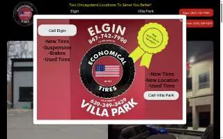 Economical Tires of Bartlett website