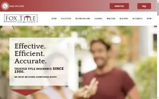 Fox Title Company website