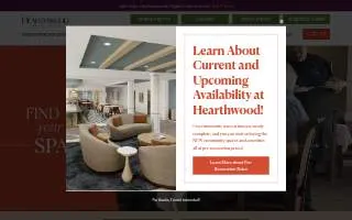 Hearthwood Senior Living website