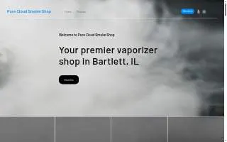 Pure Cloud Smoke Shop website