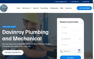 Davinroy Plumbing & Mechanical website