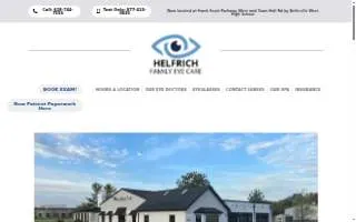 Helfrich Family Eye Care website