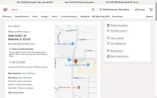 Walgreens Pharmacy of Belleville website