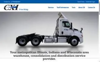 CXI Trucking of Bellwood website