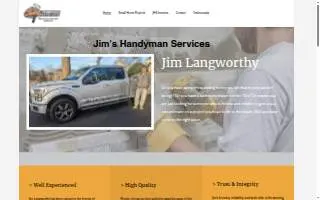 Jim's Handyman Services website